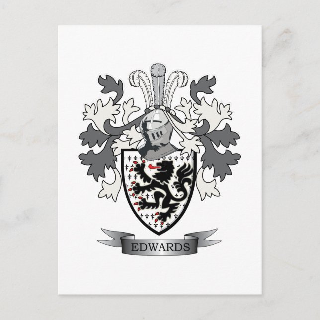 Cartão Postal Edwards Family Crest Casaco de Armas (Frente)