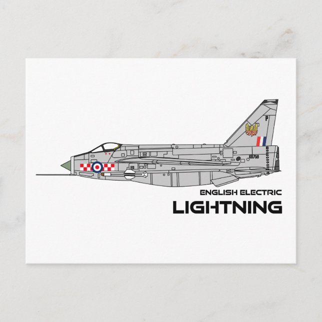 Cartão Postal EE Lightning - 56 esquadrão RAF (Frente)