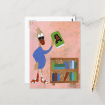 Eend met boek leest graag pensioen boekenkast