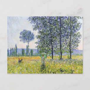 Cartão Postal Efeito da luz solar sob os Poplars Claude Monet