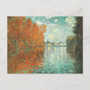 Cartão Postal Efeito de Outono em Argenteuil por Monet,