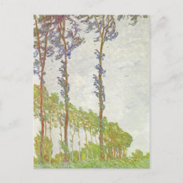 Cartão Postal Efeito Eólico Monet Poplars Vintage Paisagem