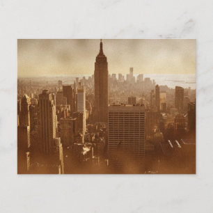 Cartão Postal Efeito Fotográfico Danificado em Nova Iorque