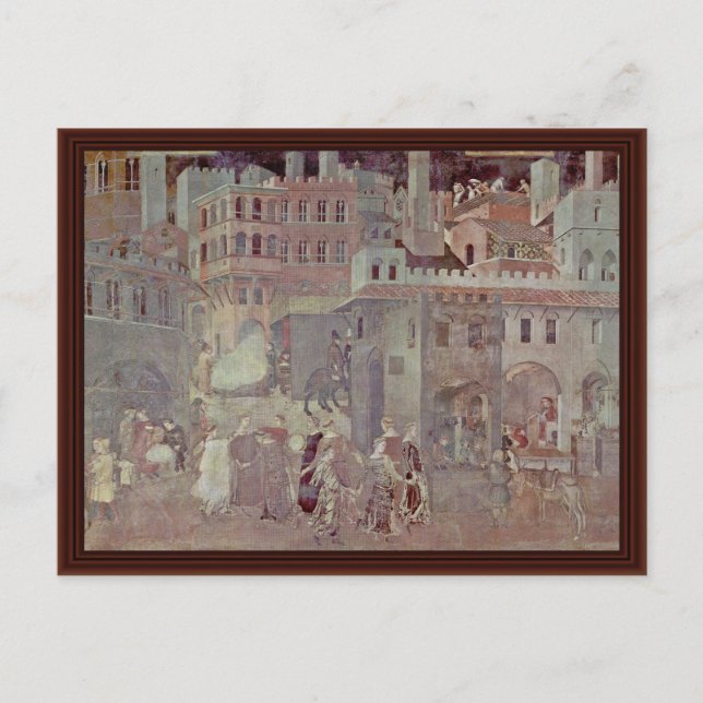 Cartão Postal Efeitos Do Bom Governo Na Cidade" (Frente)