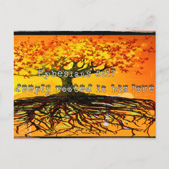 Cartão Postal Efesianos 3:17 (Frente)