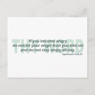 Cartão Postal Efesianos 4: 26-27