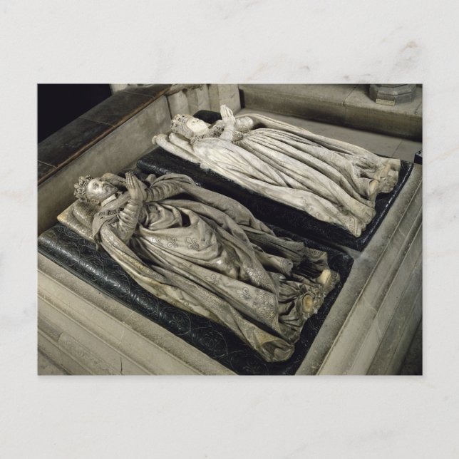 Cartão Postal Efígies de Henri II e Catherine de Medici (Frente)