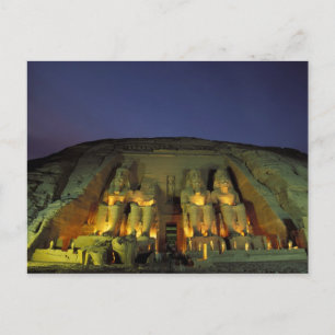 Cartão Postal Egito, Abu Simbel, Figuras colossais de Ramessés