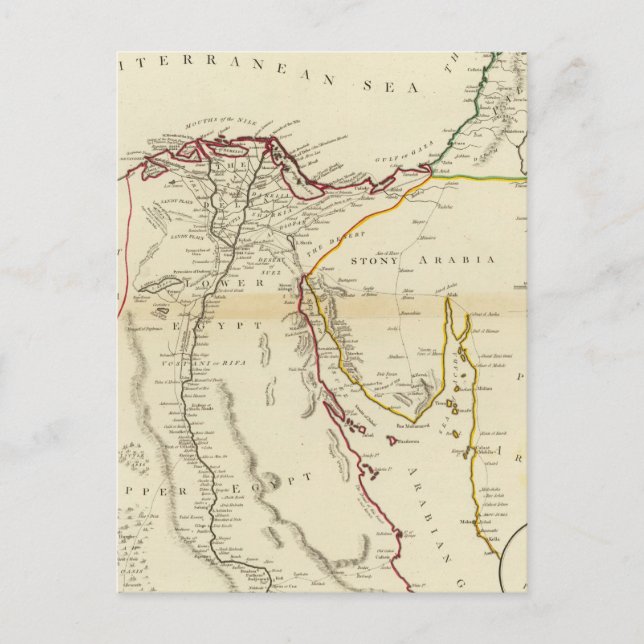 Cartão Postal Egito, Arábia, Palestina (Frente)