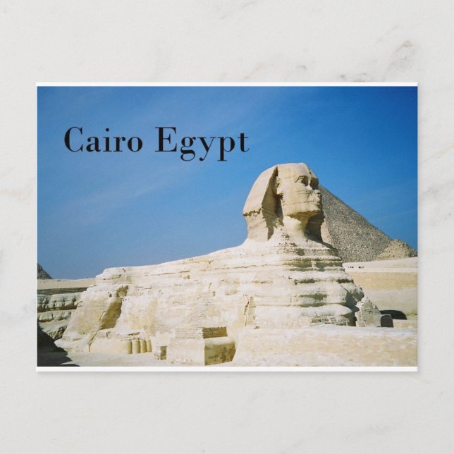 Cartão Postal Egito Cairo Giza Sphinx-2 (Rua.K) (Frente)