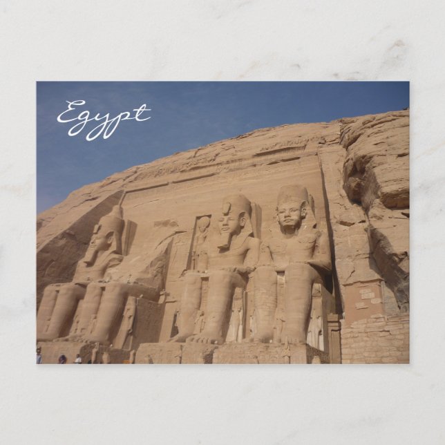 Cartão Postal egito de simbel abu (Frente)