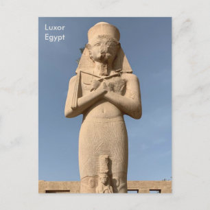 Cartão Postal Egito, Estátua de Ramsés II no Templo de Karnak,