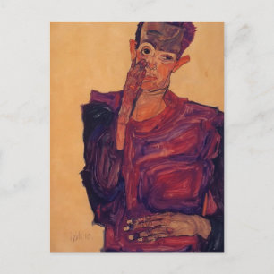 Cartão Postal Egon Schiele - Autorretrato com a Mão na Bochecha