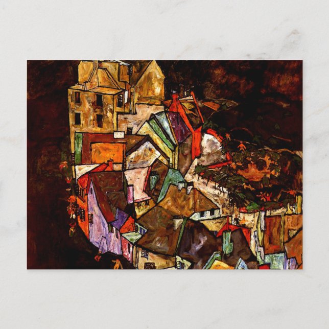 Cartão Postal Egon Schiele - Borda da Cidade (Frente)