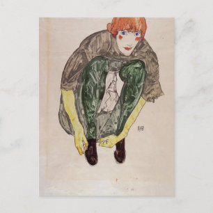 Cartão Postal Egon Schiele - Figura de cobertura (Valerie Neuzil