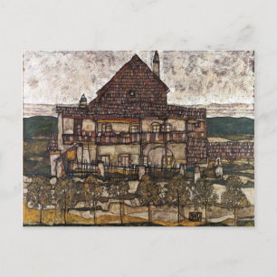 Cartão Postal Egon Schiele House com Shingle Roof Antiga House I