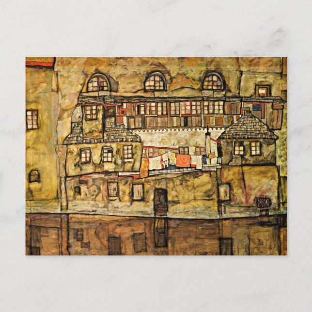 Cartão Postal Egon Schiele - Muro da Casa no Rio (Frente)