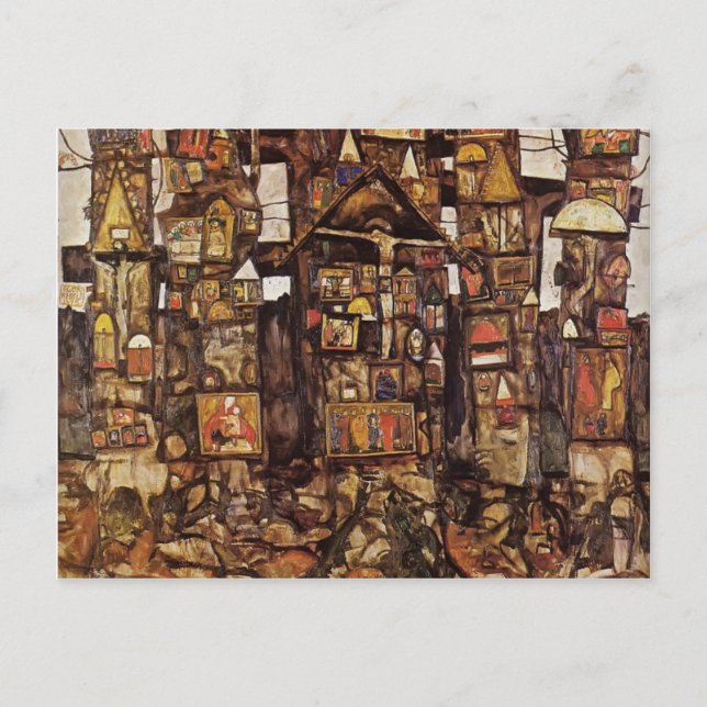 Cartão Postal Egon Schiele - Oração Florestal (Frente)