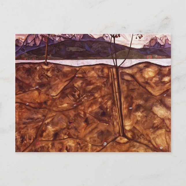 Cartão Postal Egon Schiele - Paisagem do Rio (Frente)