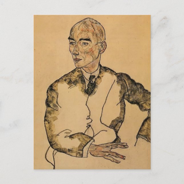 Cartão Postal Egon Schiele - Retrato do Dr. Viktor Ritter Bauer (Frente)