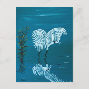 CARTÃO POSTAL EGRETO BRANCO