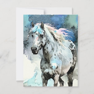Cartão Postal Égua Appaloosa Travessa Aquarela
