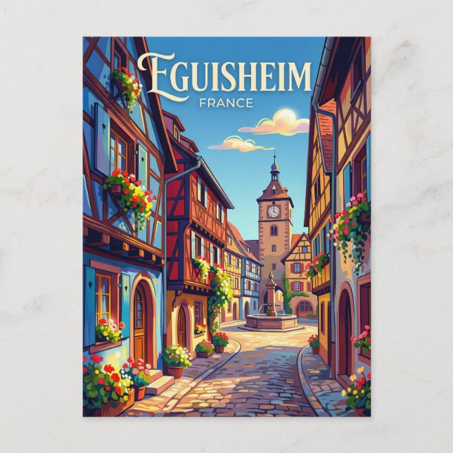 Cartão Postal Eguisheim France (Frente)