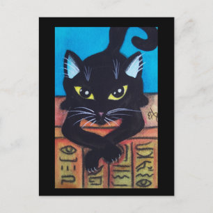 Cartão Postal Egypt Black Cat