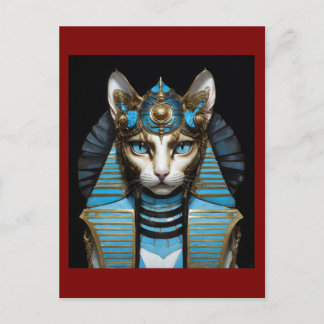 Cartão Postal Egyptian cat pharaoh