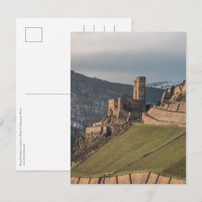 Cartão Postal Ehrenfels Castle Alemanha (Frente/Verso)