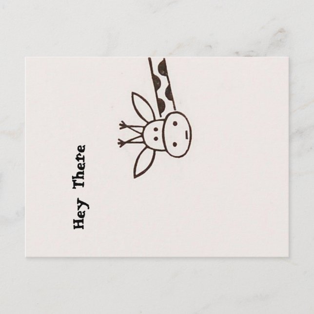 Cartão Postal Ei, Giraffe (Frente)