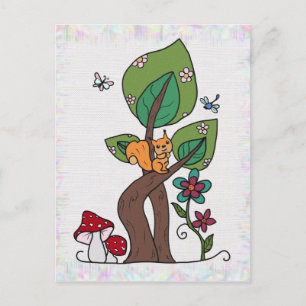 Cartão Postal Eichhörnchen im Baum