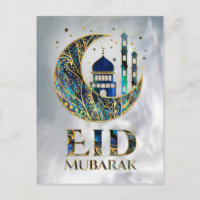 Eid Mubarak - Concha de Abalone, Pérola e Ouro