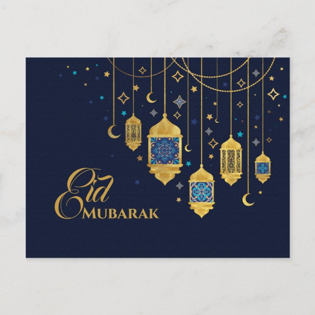 Cartão Postal Eid Mubarak - Feliz Eid (Frente)