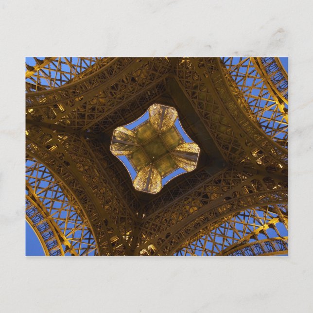 Cartão Postal Eiffel Tower, Paris, França 2 (Frente)