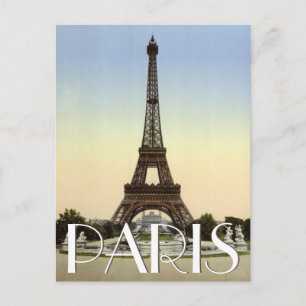 Cartão Postal Eiffel Tower, Paris, França Texto Personalizado