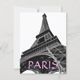 Cartão Postal Eiffel Tower Paris Viagem Vintage Retro Art