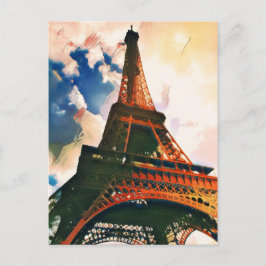 Cartão Postal Eiffel Tower ukiyo-e