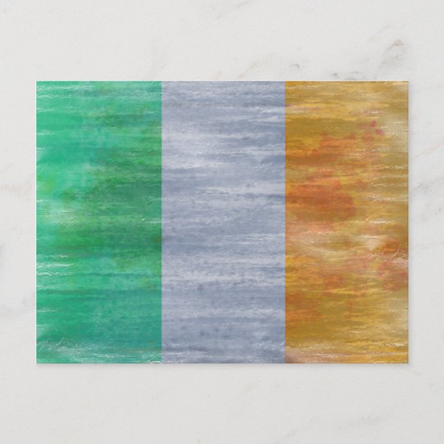Cartão Postal Eire angustiado flag (Frente)