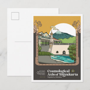 Cartão Postal Eixo de Viagem Yogyakarta Indonésia
