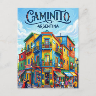 Cartão Postal El Caminito Argentina não é um texto em inglês ame