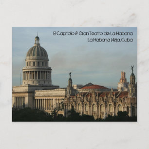 Cartão Postal El Capitolio & Gran Teatro, Havana, Cuba