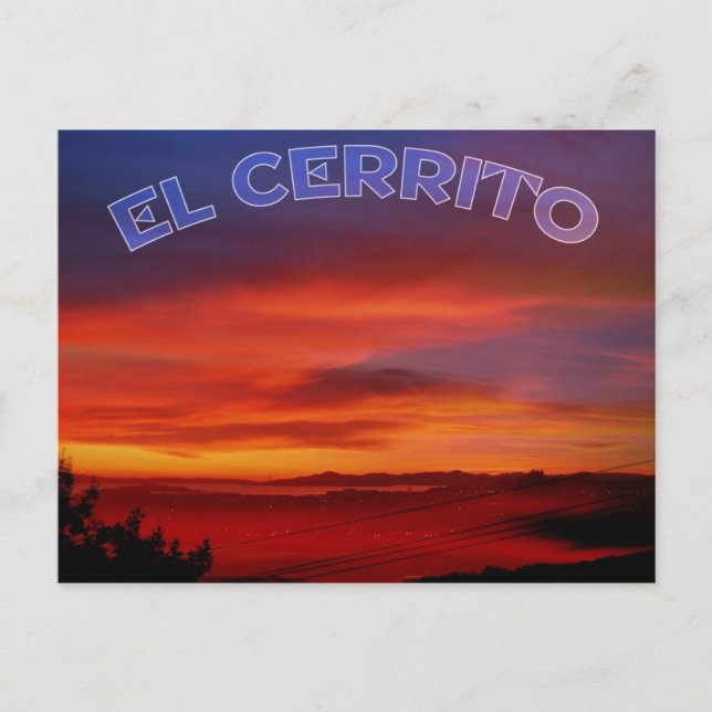 Cartão Postal El Cerrito Sunset (Frente)