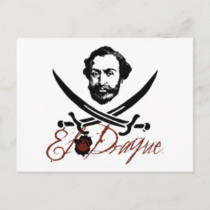 Cartão Postal El Draque Pirate Insignia