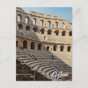 Cartão Postal El Jem Amphitheater Viagem na Tunísia
