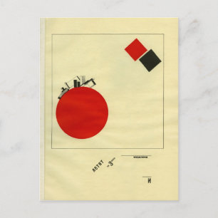 Cartão Postal El Lissitzky - Voando para a Terra a distância