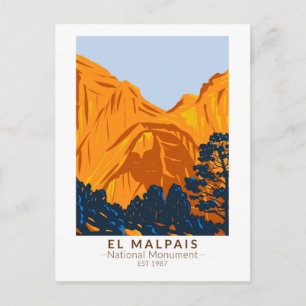 Cartão Postal  El Malpais Monumento Nacional Novo México Vintag