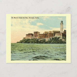 Cartão Postal El Morro do Mar, Havana, Cuba, 1913 Vintage