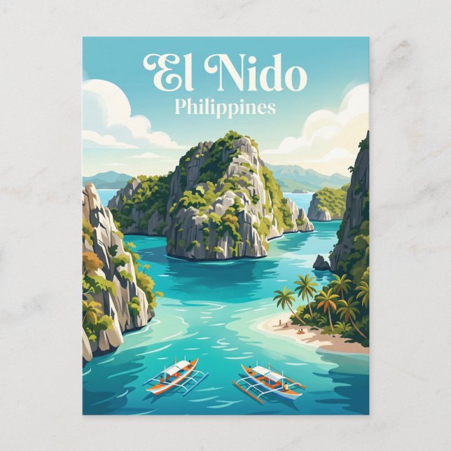 Cartão Postal El Nido Filipinas (Frente)