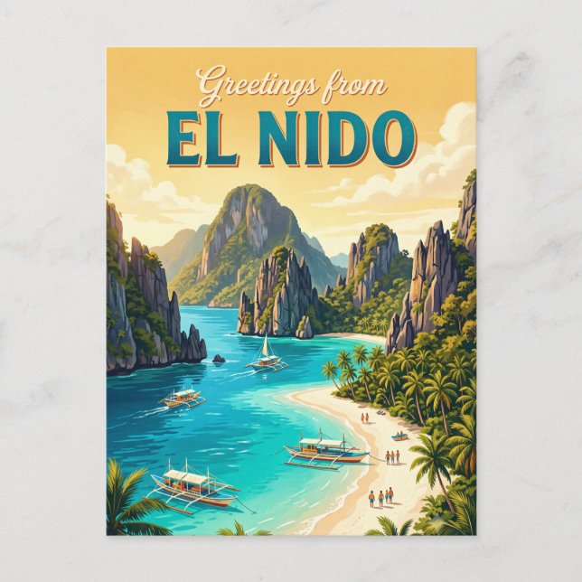 Cartão Postal El Nido Filipinas (Frente)